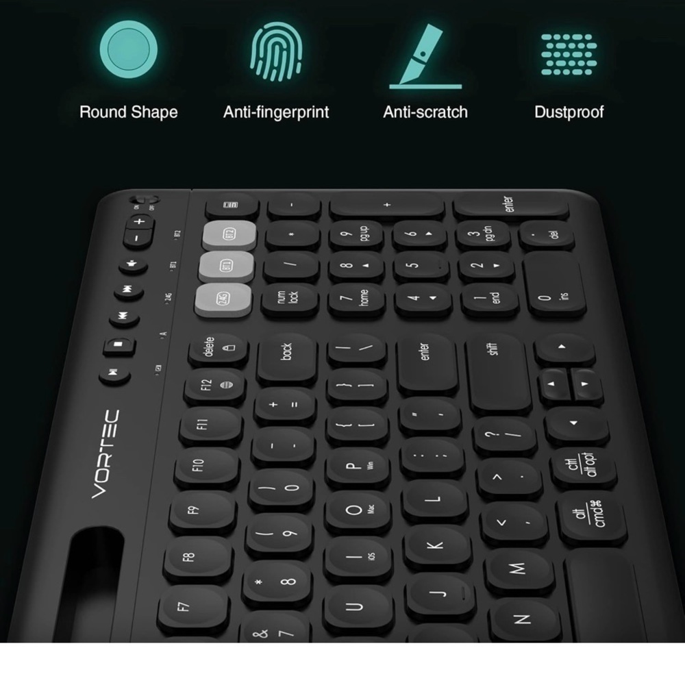 Logitech Black Multi-Device Wireless Keyboard - Picture 4 of 8